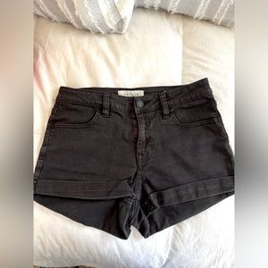 Black demin shorts